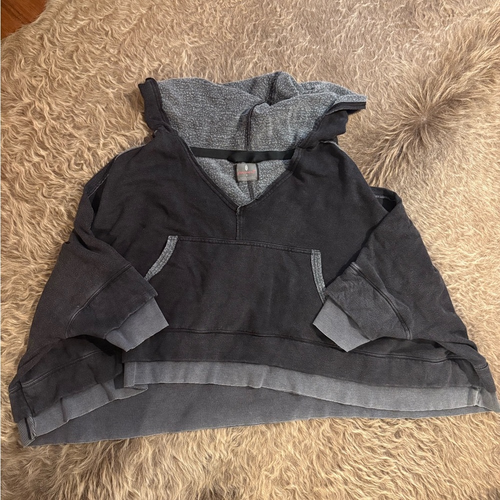 Black and Gray Hooded Sweatshirt